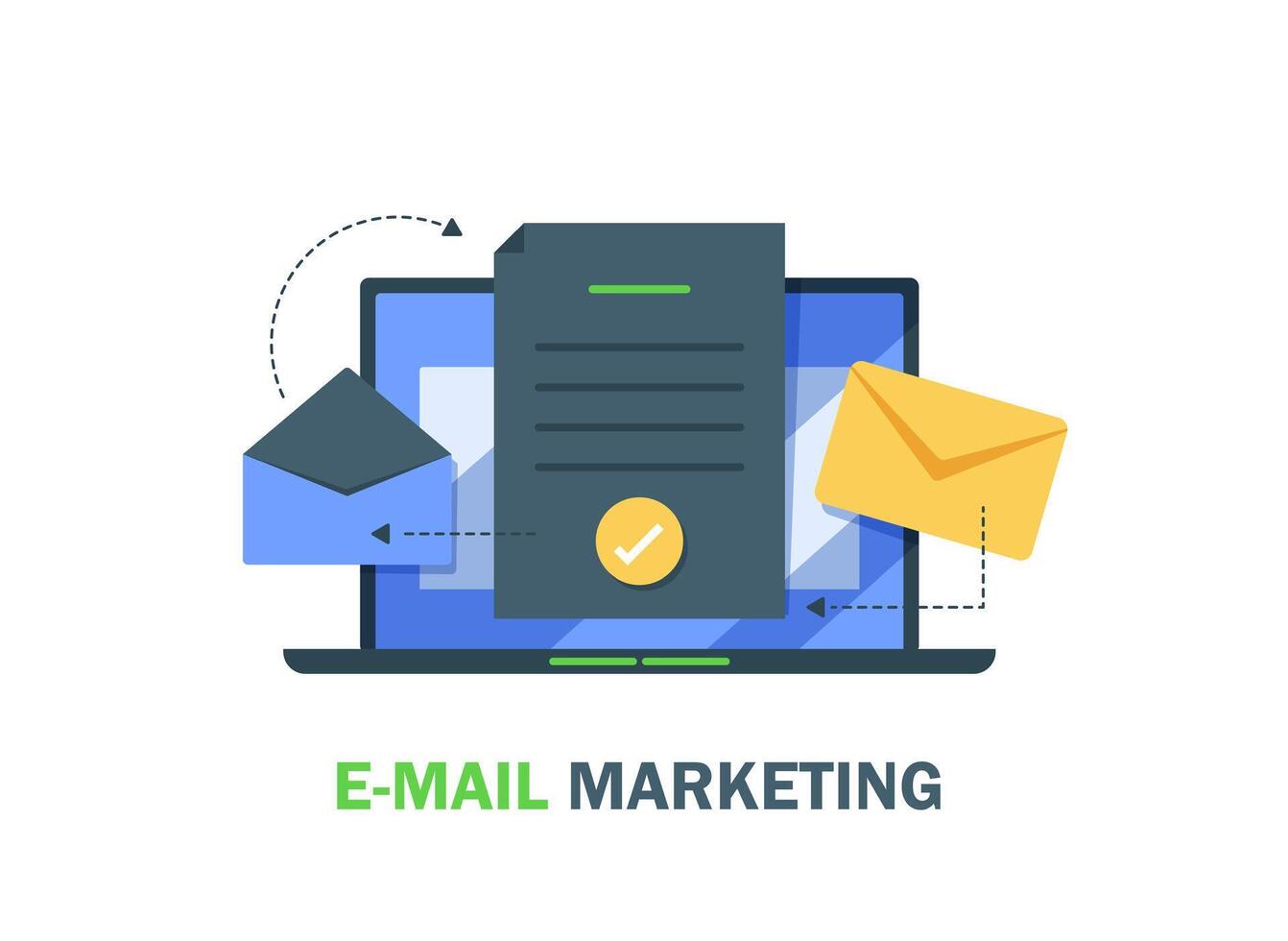 Email and messaging,Email marketing campaign vector