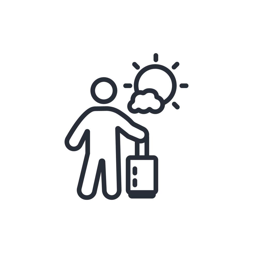 travel icon. .Editable stroke.linear style sign for use web design,logo.Symbol illustration. vector