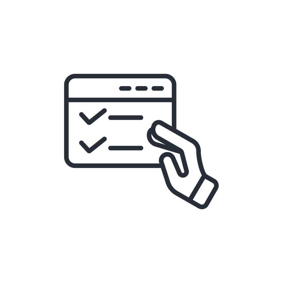 online test icon. .Editable stroke.linear style sign for use web design,logo.Symbol illustration. vector