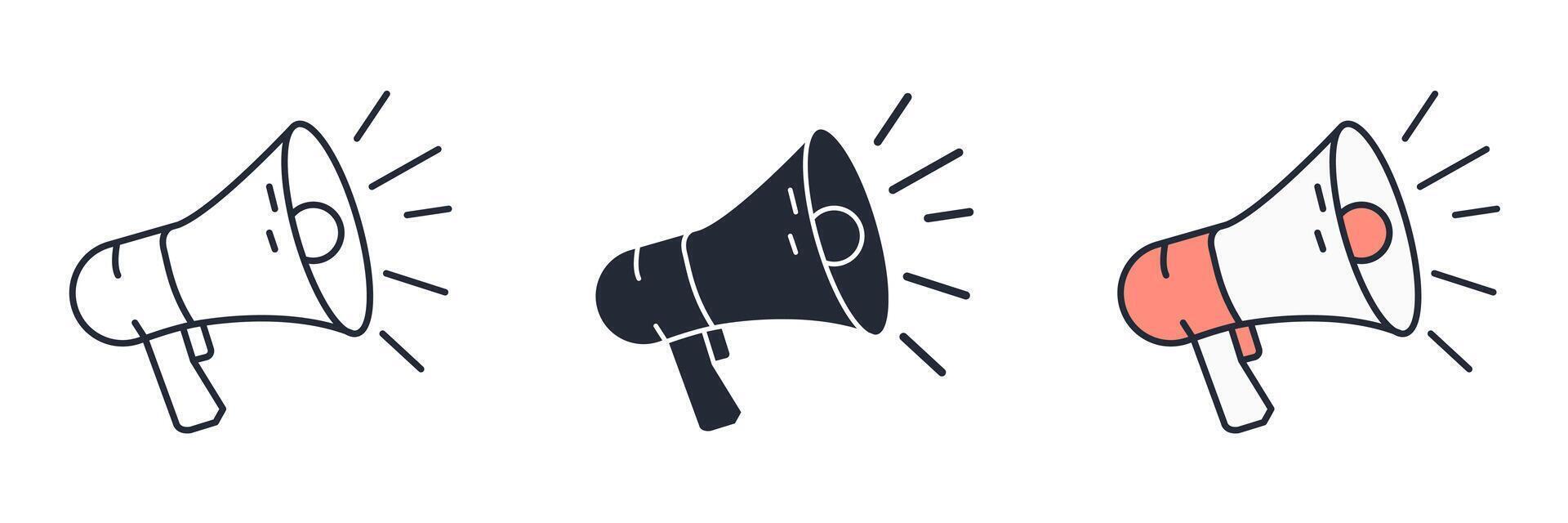 Megaphone Icon theme symbol illustration isolated on white background vector