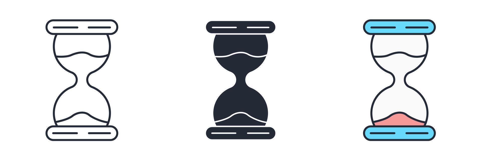 Hourglass Icon theme symbol illustration isolated on white background vector