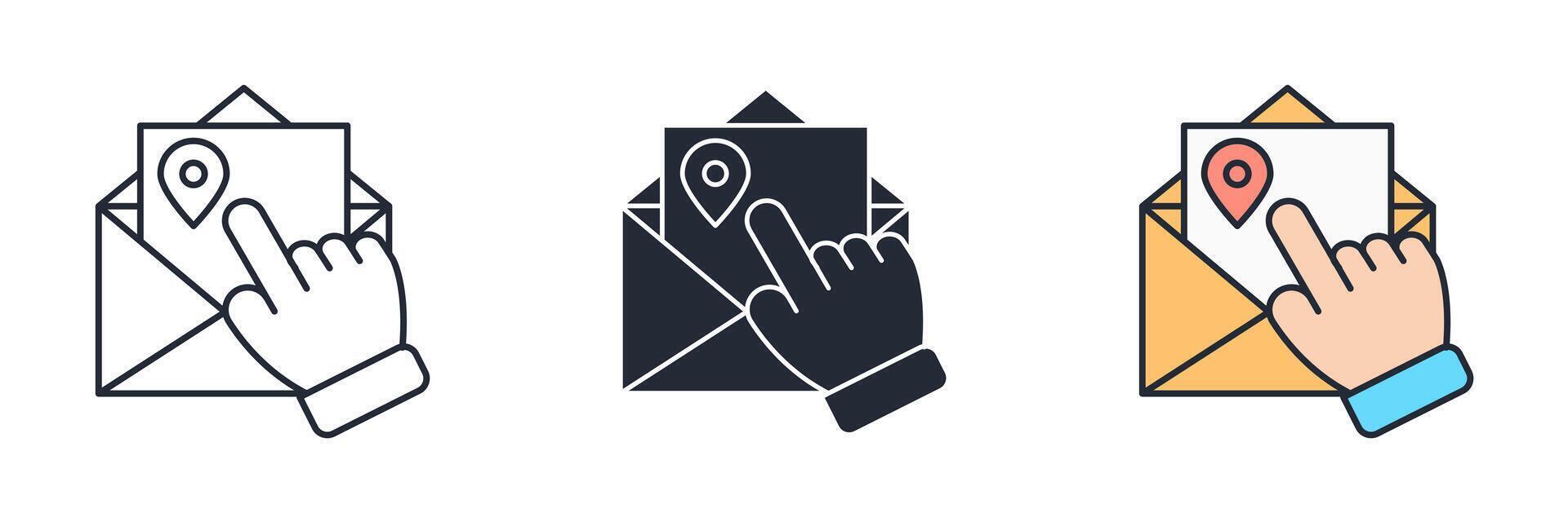 Email Icon theme symbol illustration isolated on white background vector