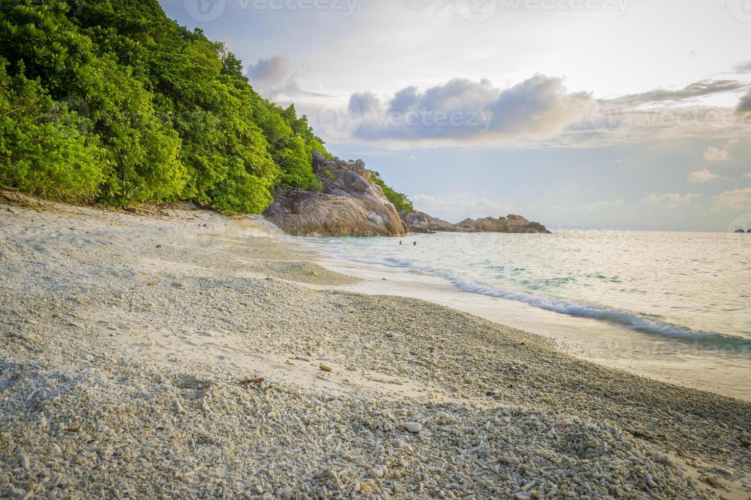 Moody lazy afternoon at Perhentian Island beach in Malaysia. photo