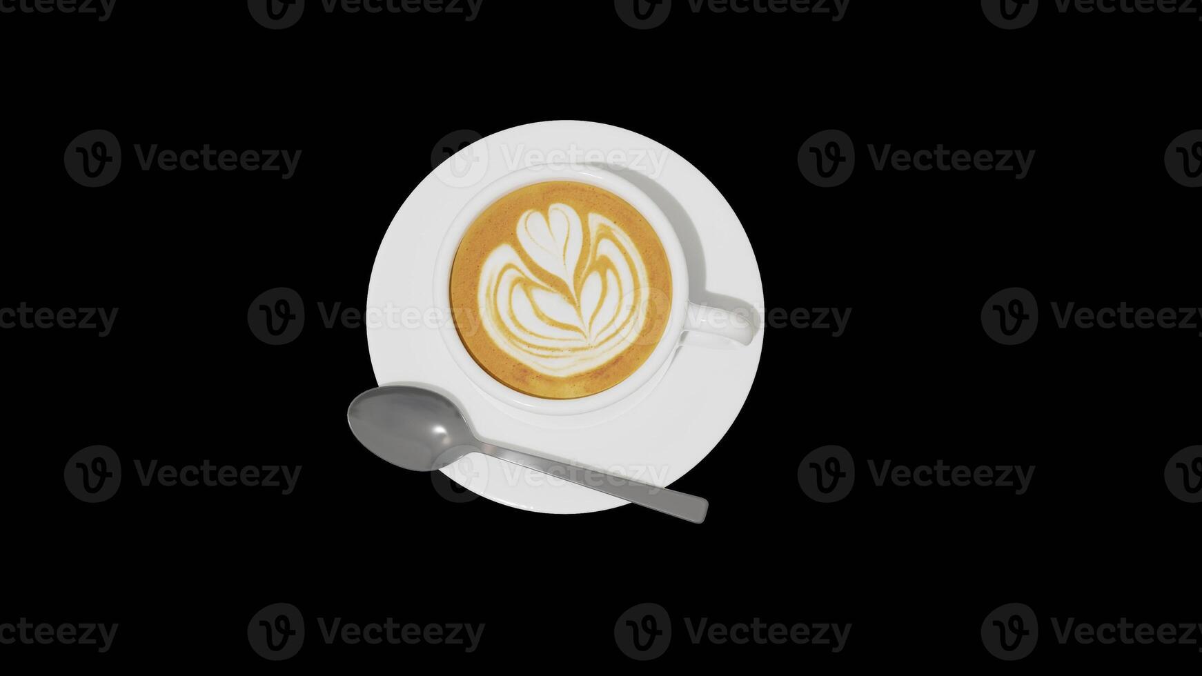 cup of coffee isolated in black photo