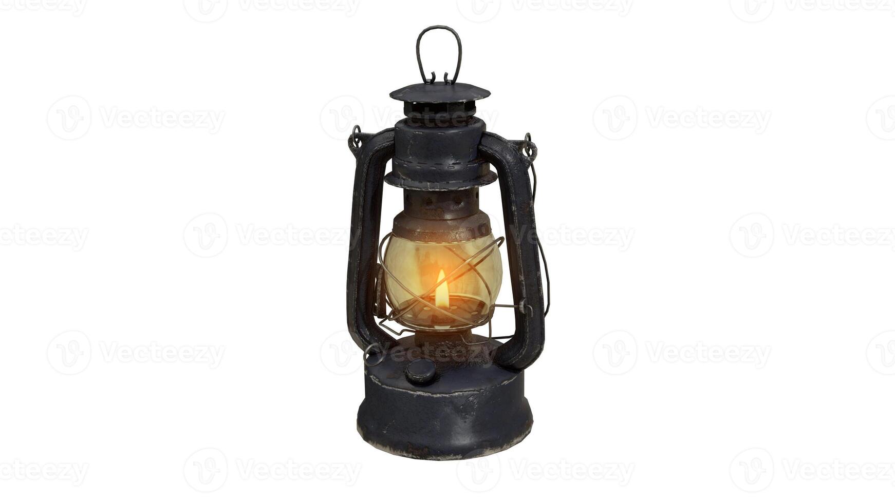 old lamp isolated in white photo