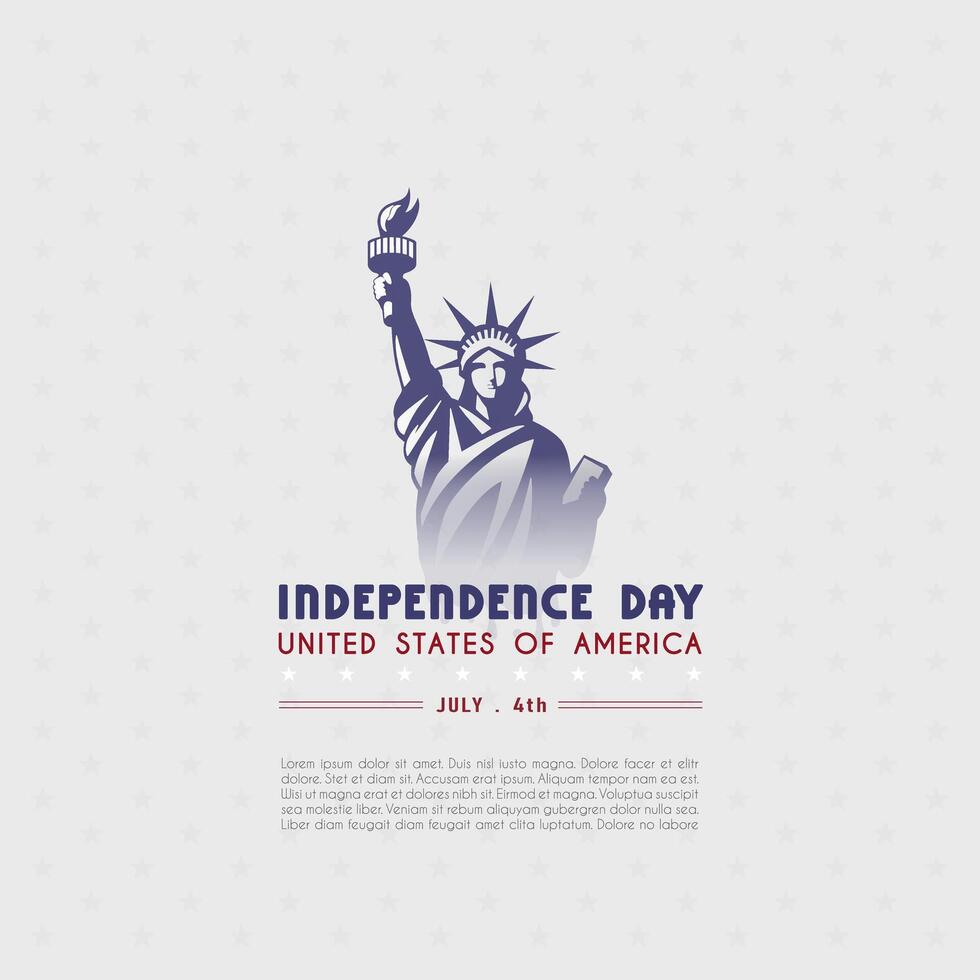 USA Independence Day on banner template. suitable for greeting cards, posters, banners, etc vector