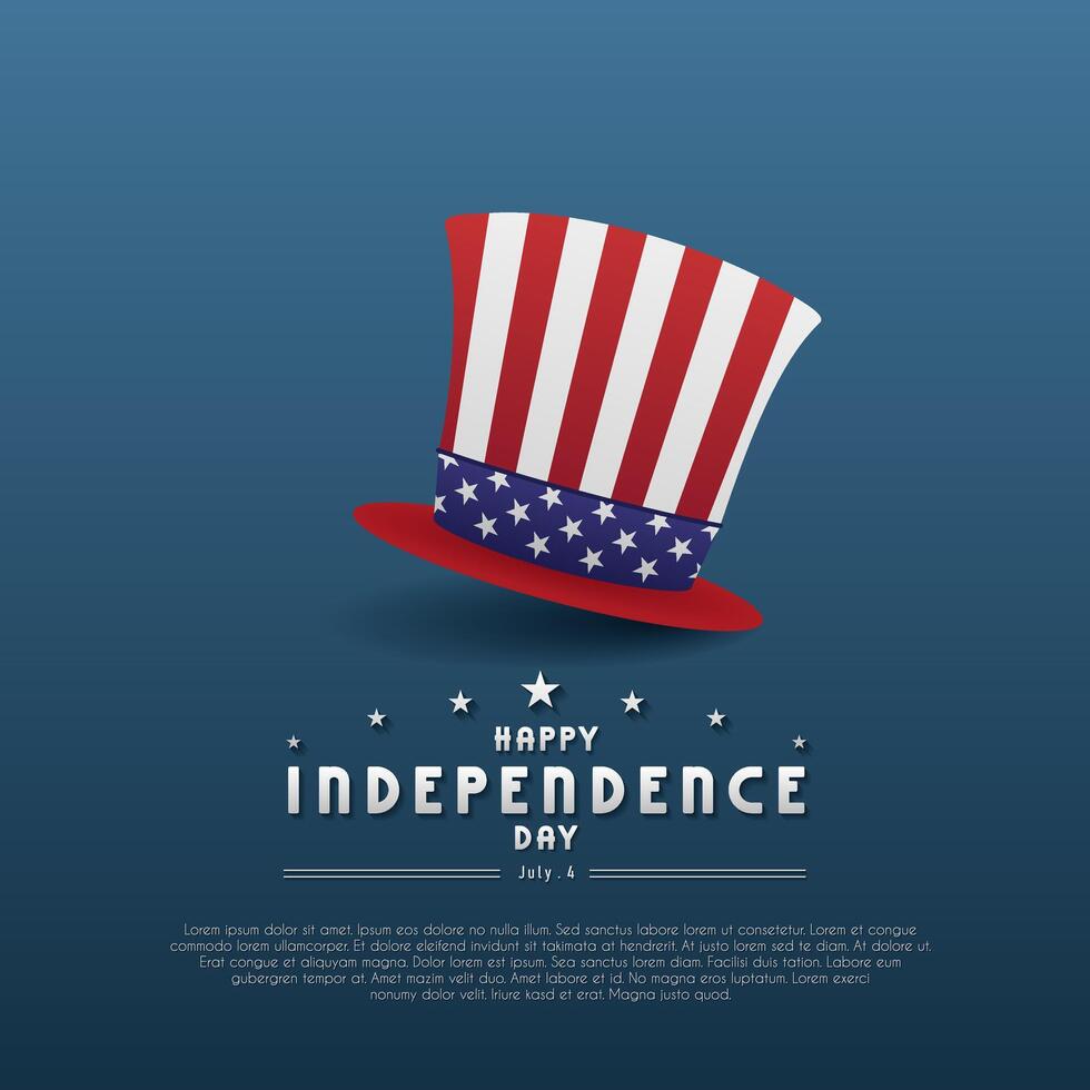 USA Independence Day on banner template. suitable for greeting cards, posters, banners, etc vector