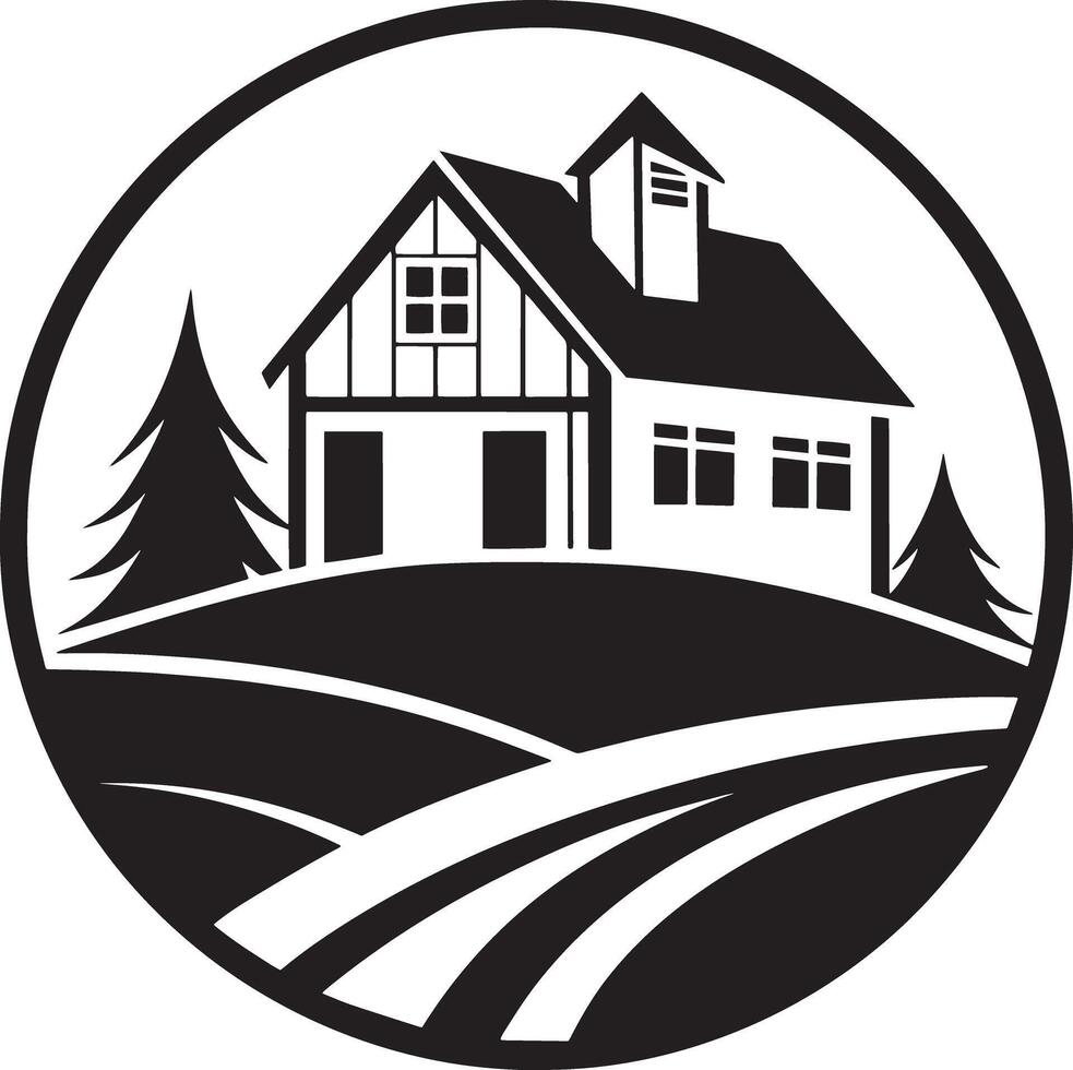 environment logo design illustration black and white vector