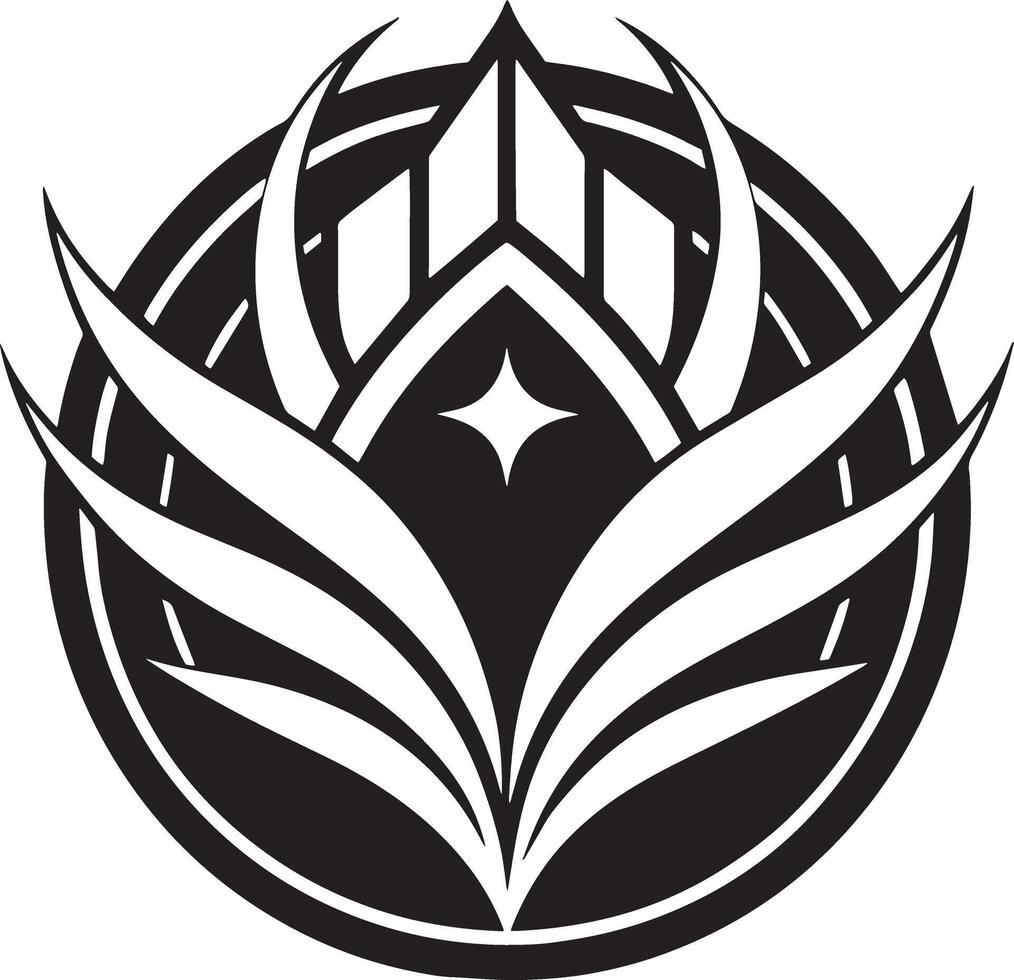 abstract minimal logo and icon illustration black and white vector