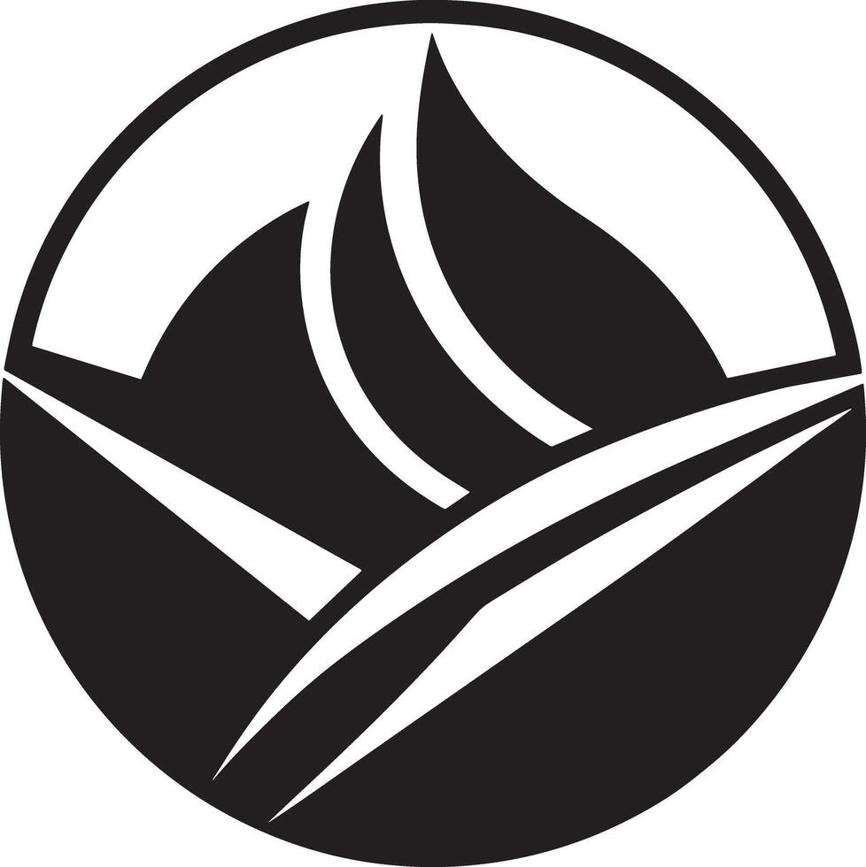 mordern business logo icon illustration black and white vector