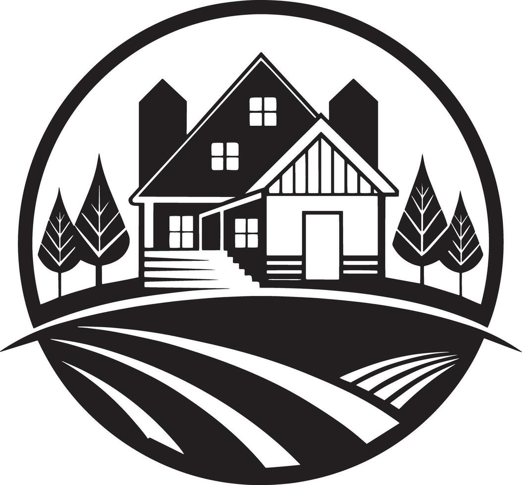environment logo design illustration black and white vector
