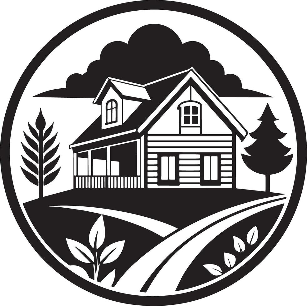 environment logo design illustration black and white vector