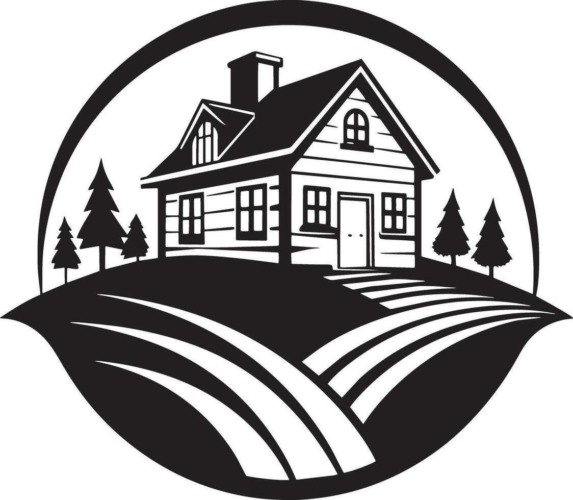 environment logo design illustration black and white vector