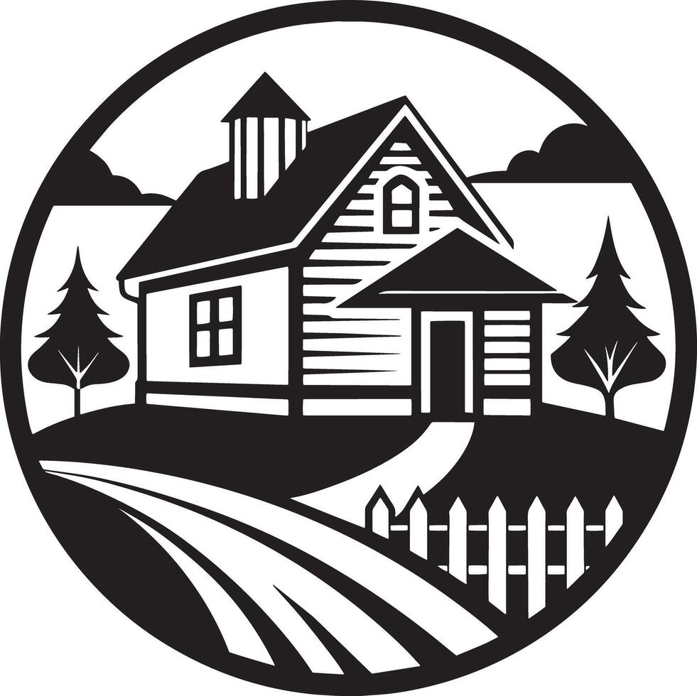 environment logo design illustration black and white vector