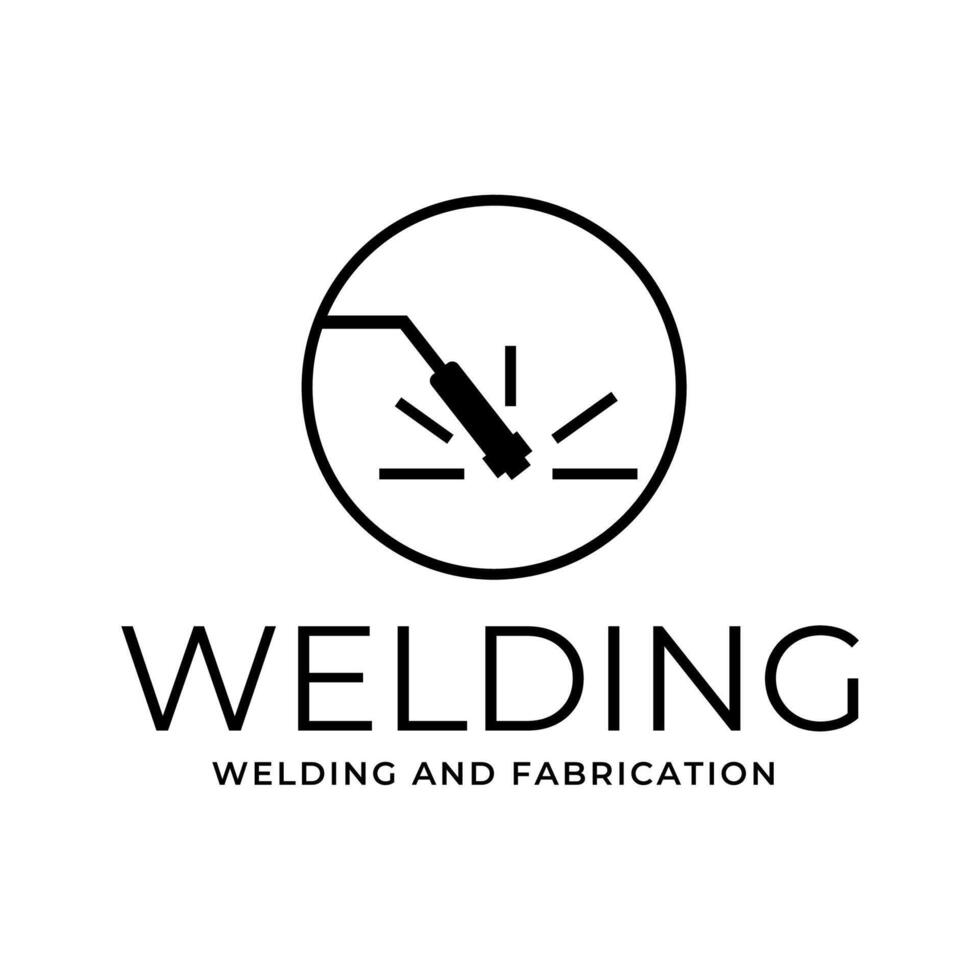 welding workshop symbol of development and repair vector