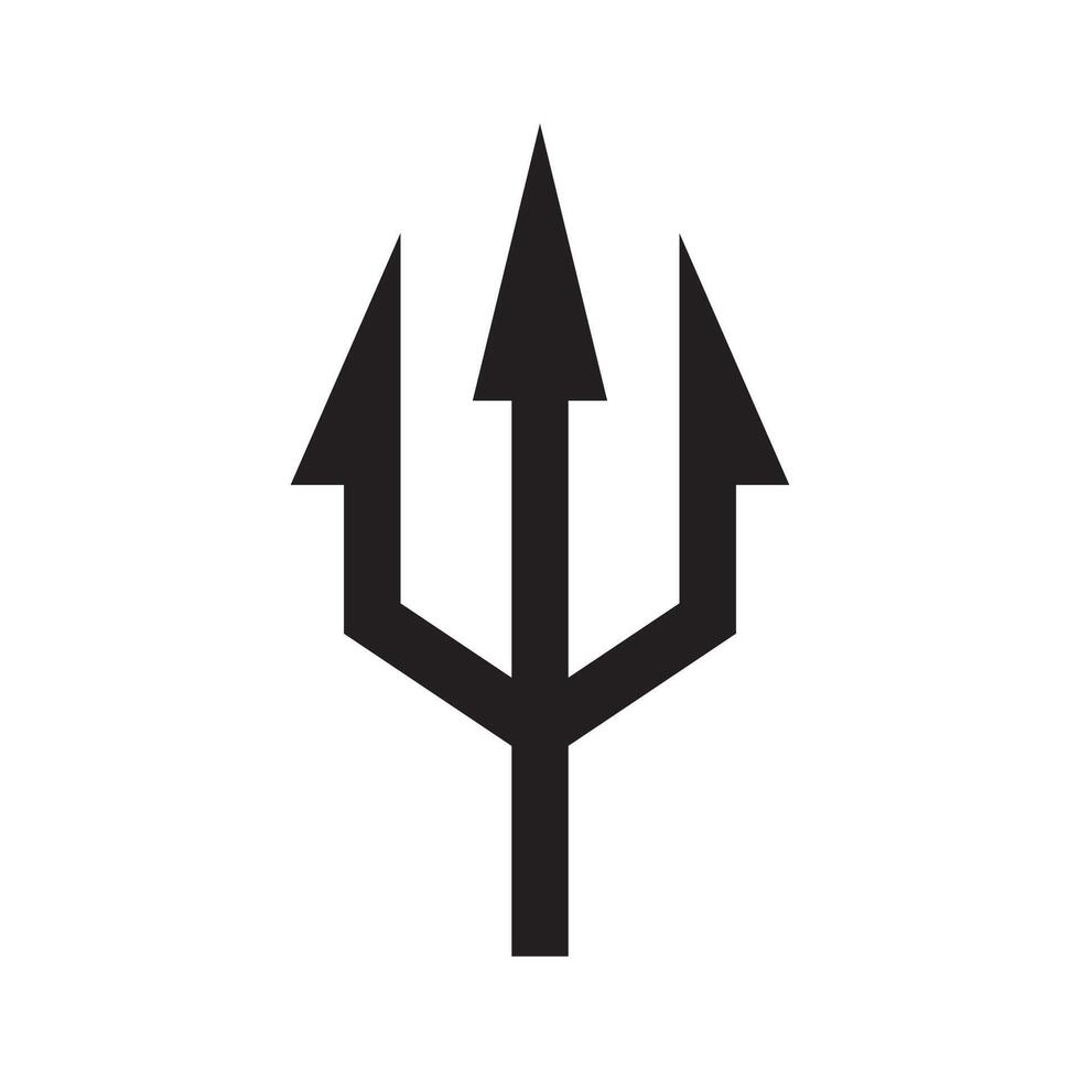 Trident icon illustration isolated on white background. vector