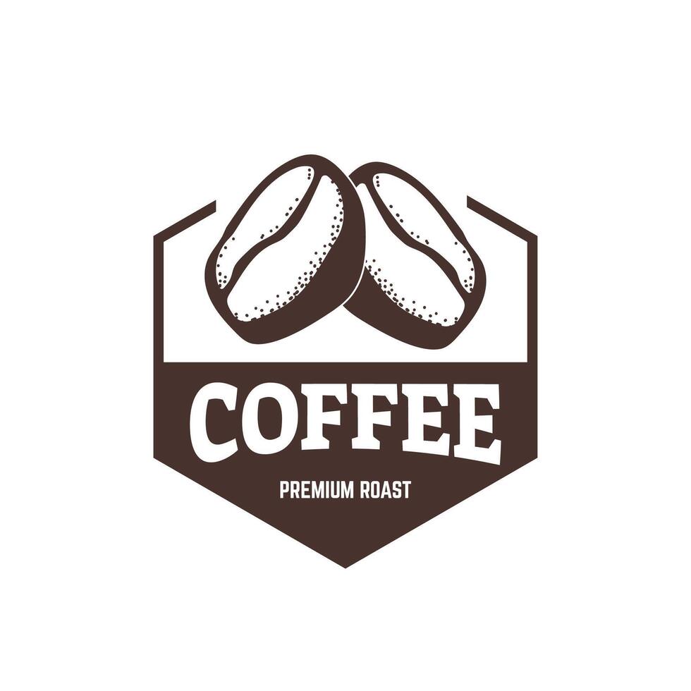 Coffee beans or coffee shop logo design template vector