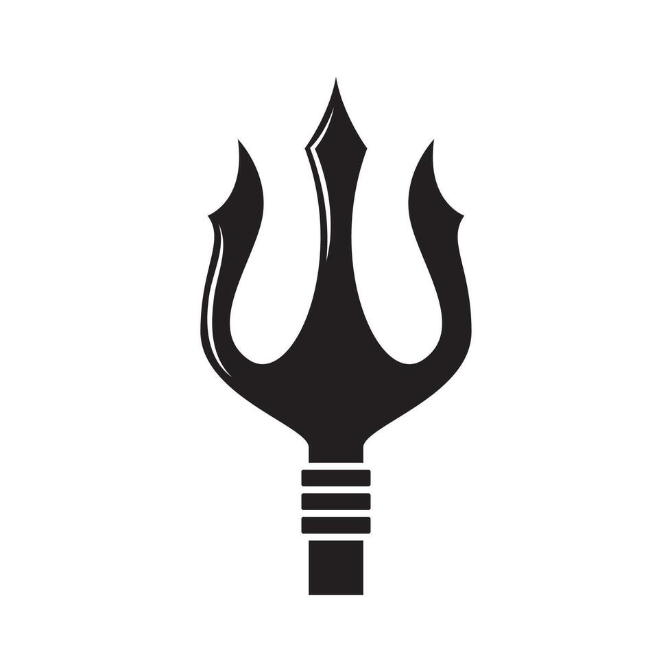 Trident icon illustration isolated on white background. vector
