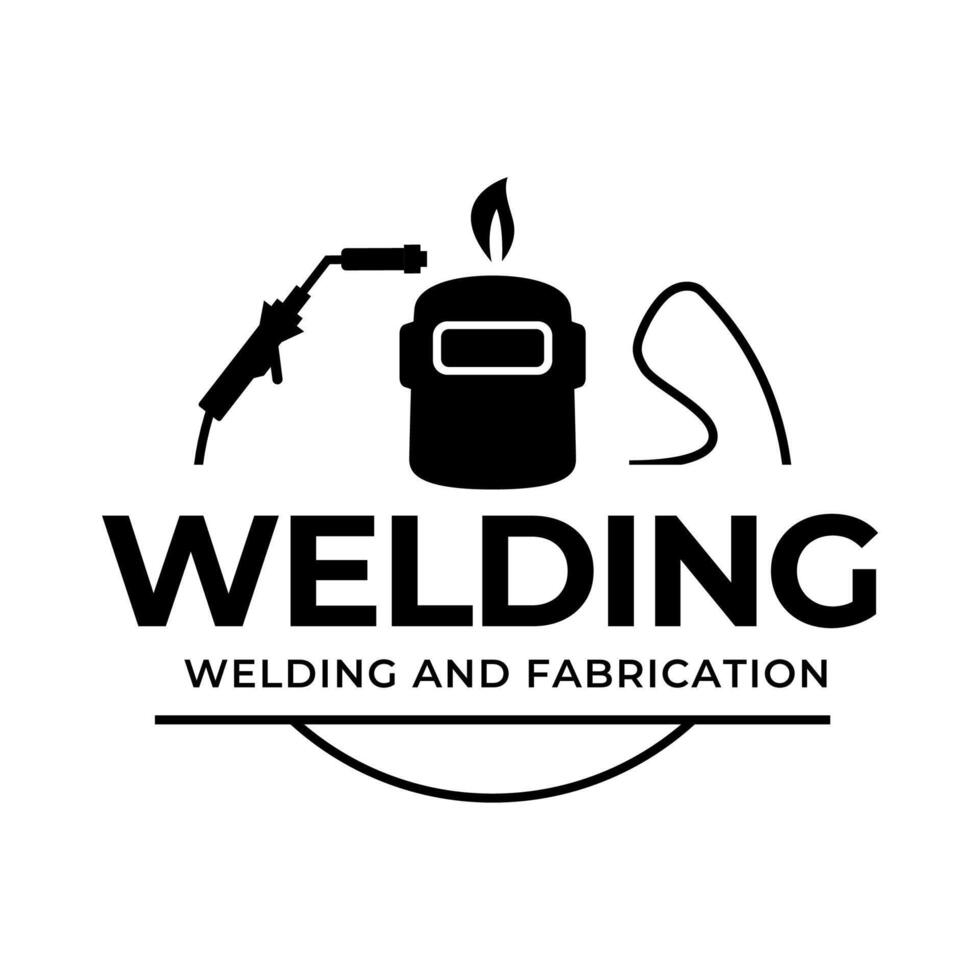 welding workshop symbol of development and repair vector