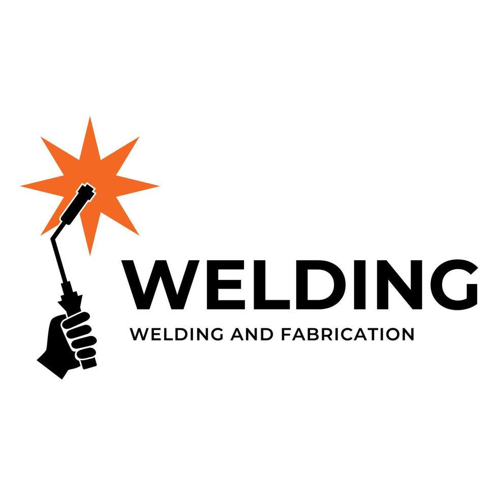 welding workshop symbol of development and repair vector