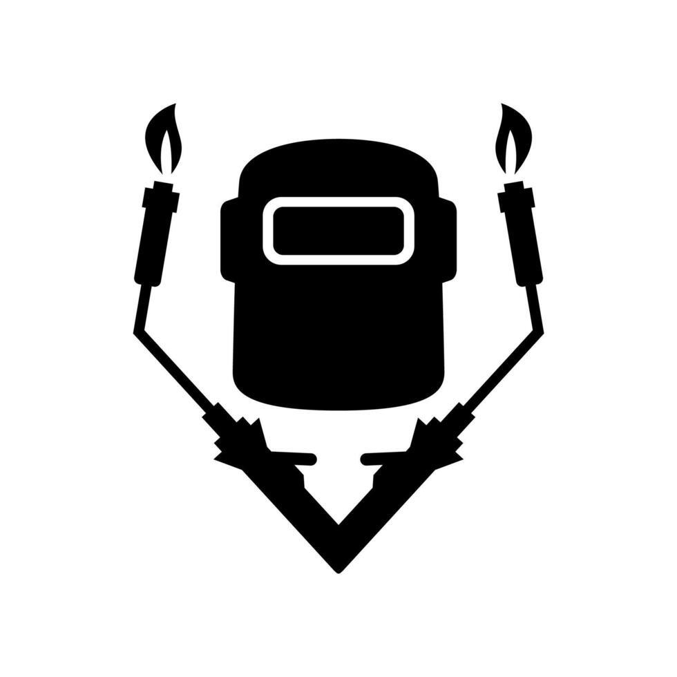 welding workshop symbol of development and repair vector