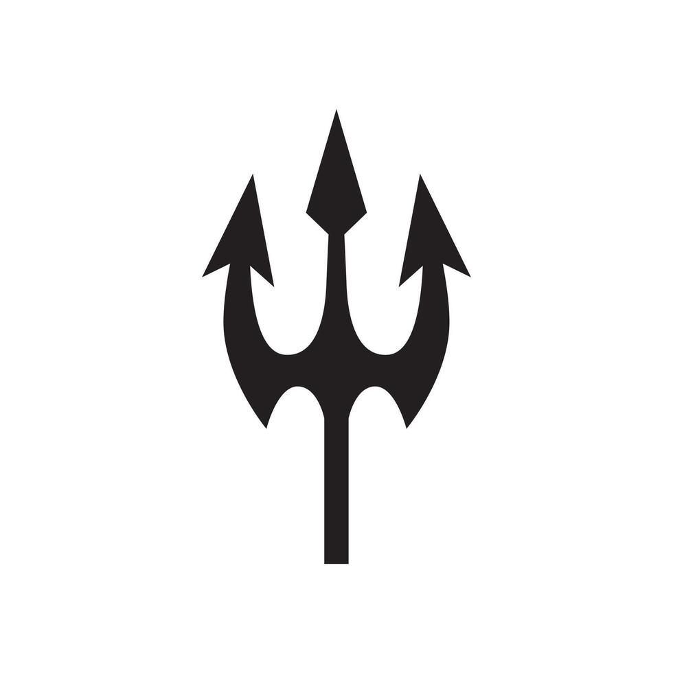 Trident icon illustration isolated on white background. vector