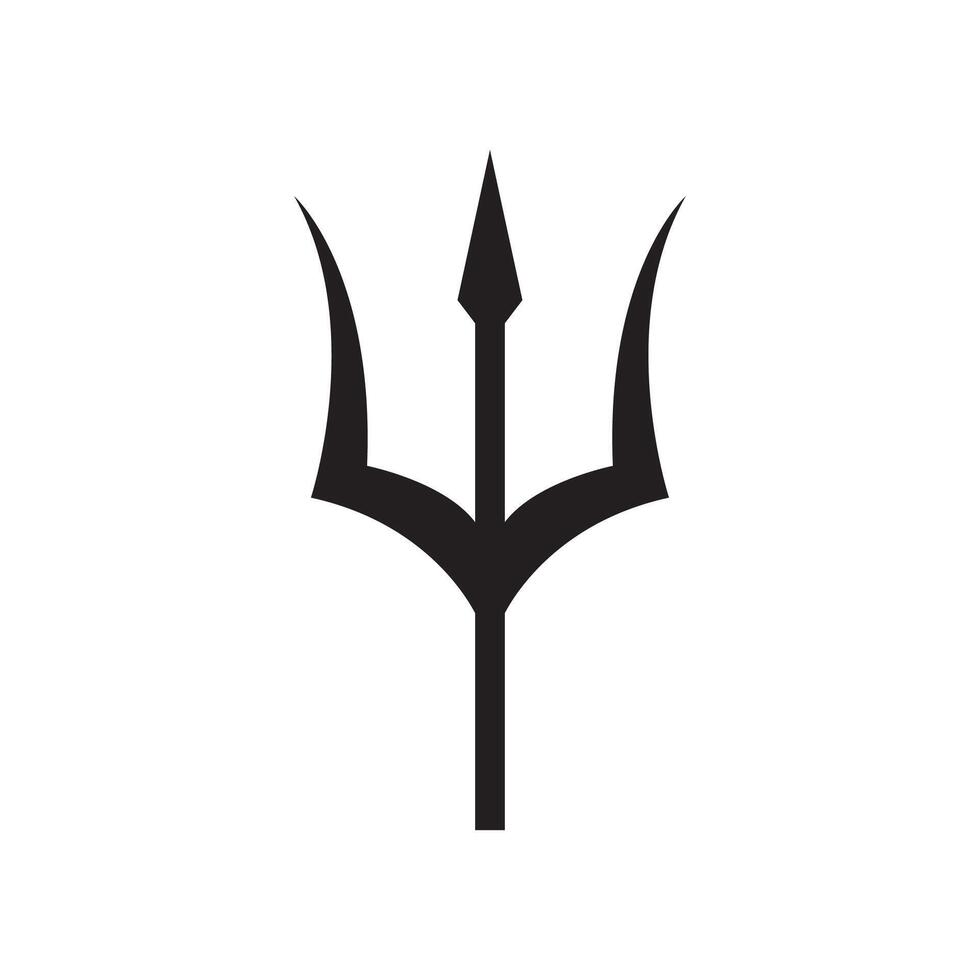 Trident icon illustration isolated on white background. vector