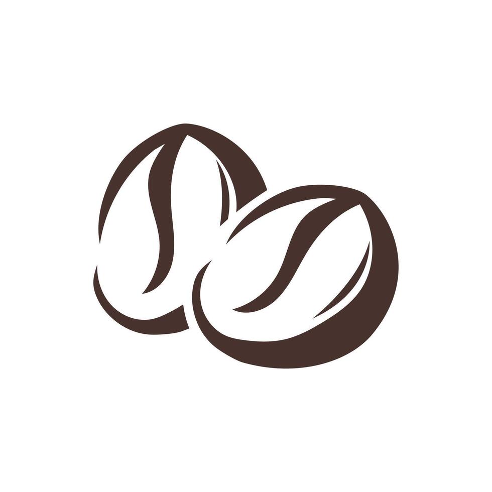 Coffee beans icon design template. vector