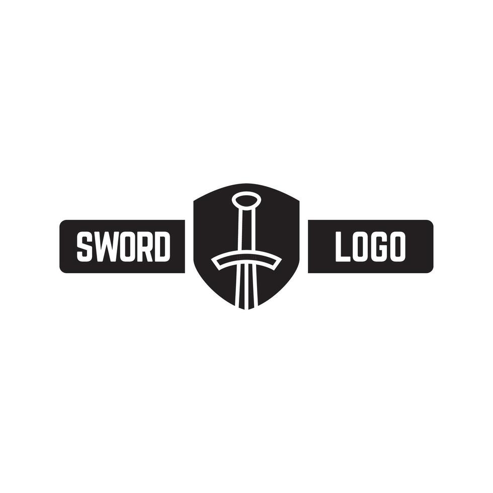 Sword logo icon illustration design isolated on white background vector