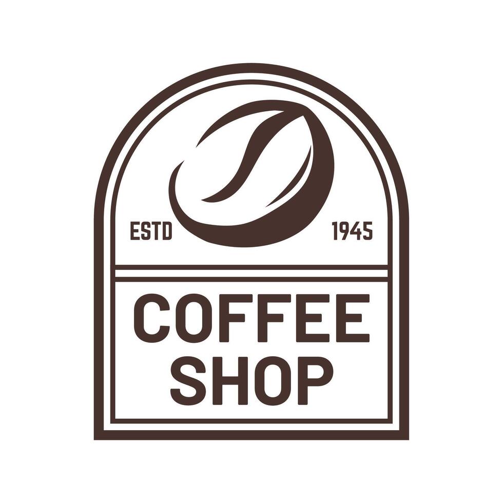 Coffee beans or coffee shop logo design template vector
