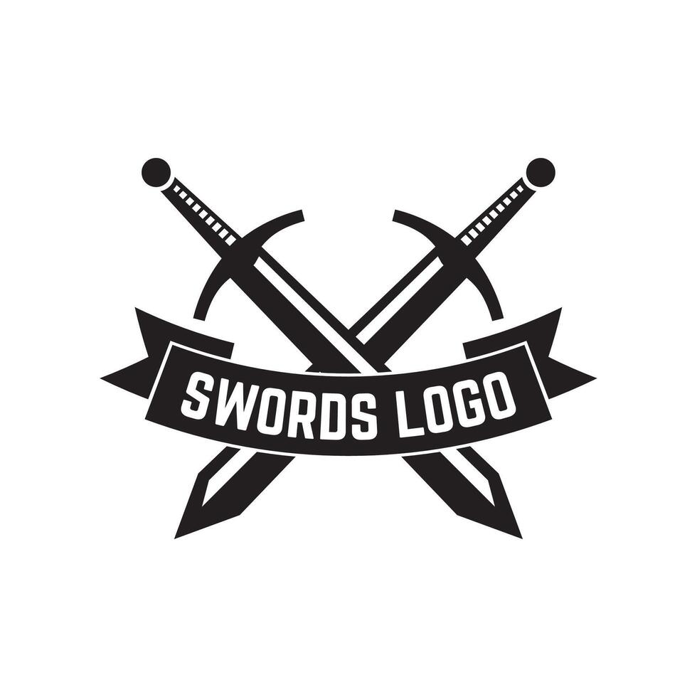 Sword logo icon illustration design isolated on white background vector