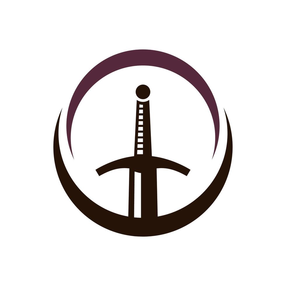 Sword logo icon illustration design isolated on white background vector