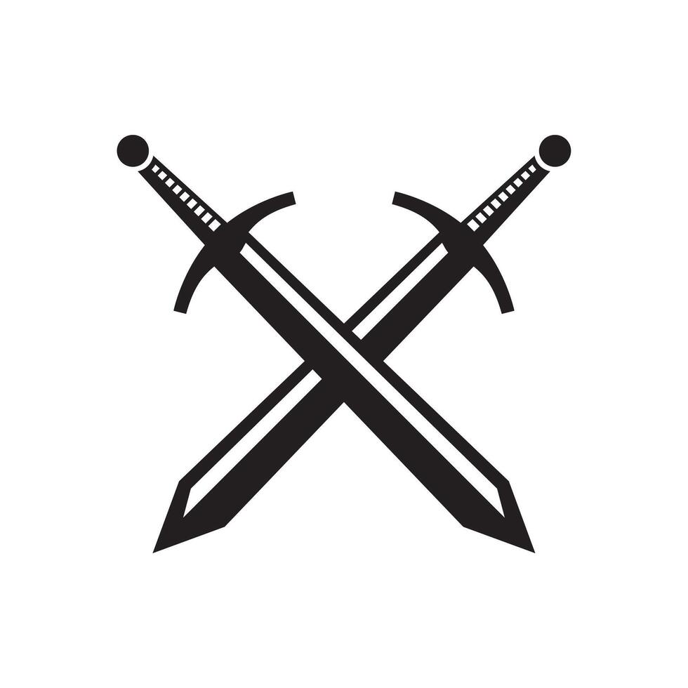 Sword icon design concept isolated on white background vector