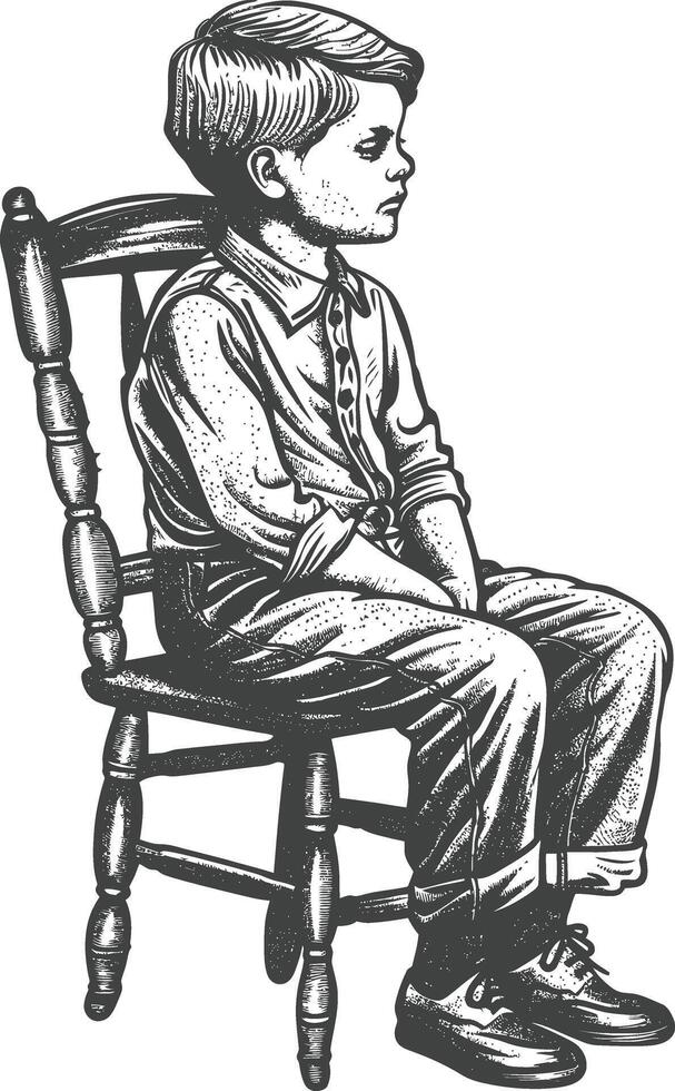 Boy Sitting On Chair Vector Art Icons and Graphics for Free Download