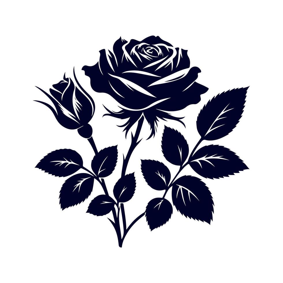 Rose silhouette Clip art isolated illustration on white background 46270242 Vector Art at Vecteezy rose-silhouette-clip-art-isolated-illustration-on-white-background-46270242-vector-art-at-vecteezy