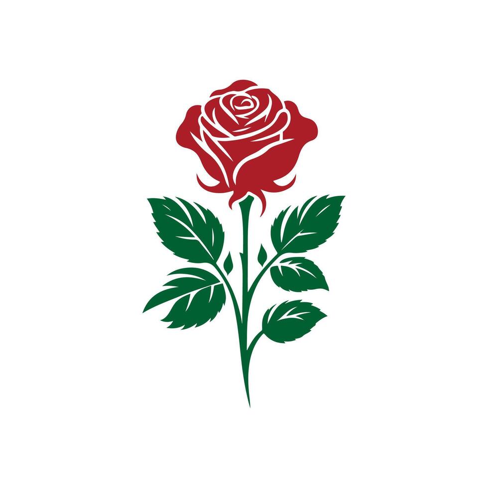 Rose Clip art isolated illustration on white background vector
