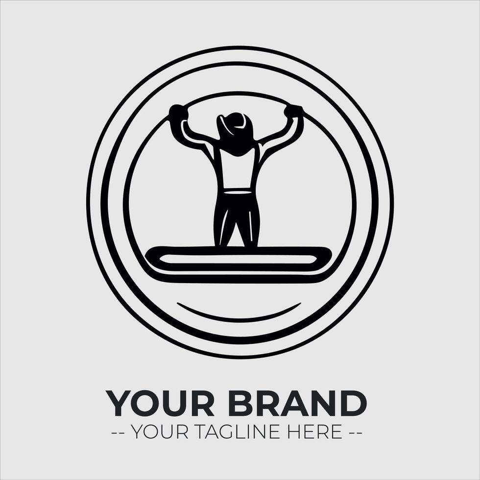 Gym Fitness Minimalist Logo Concept vector