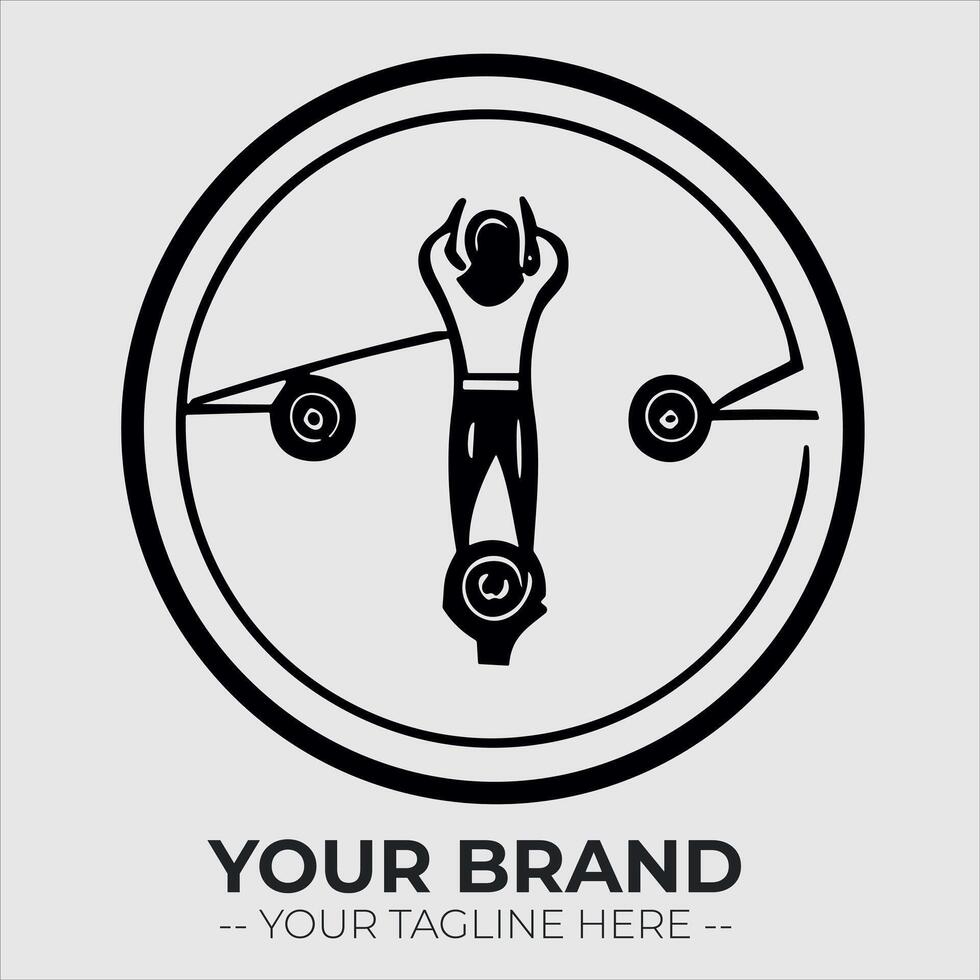 Gym Fitness Minimalist Logo Concept vector