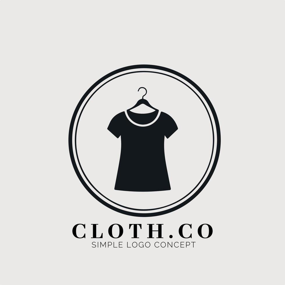 Cloth Brand Minimalist Logo Concept vector