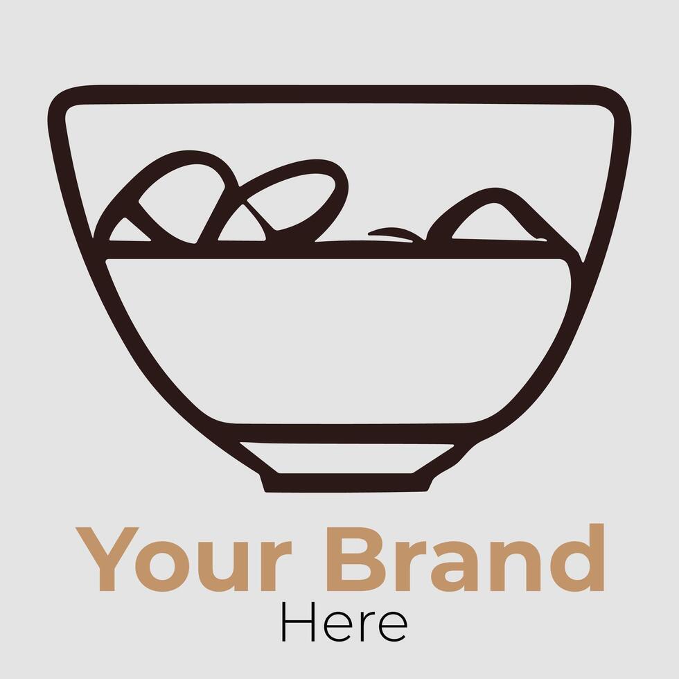 Bread Store Minimalist Logo Concept vector
