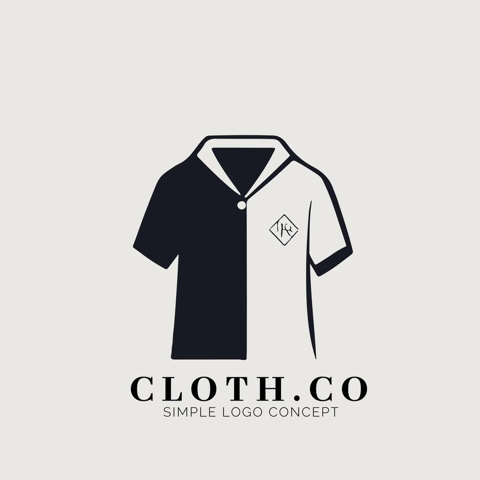 Cloth Brand Minimalist Logo Concept vector