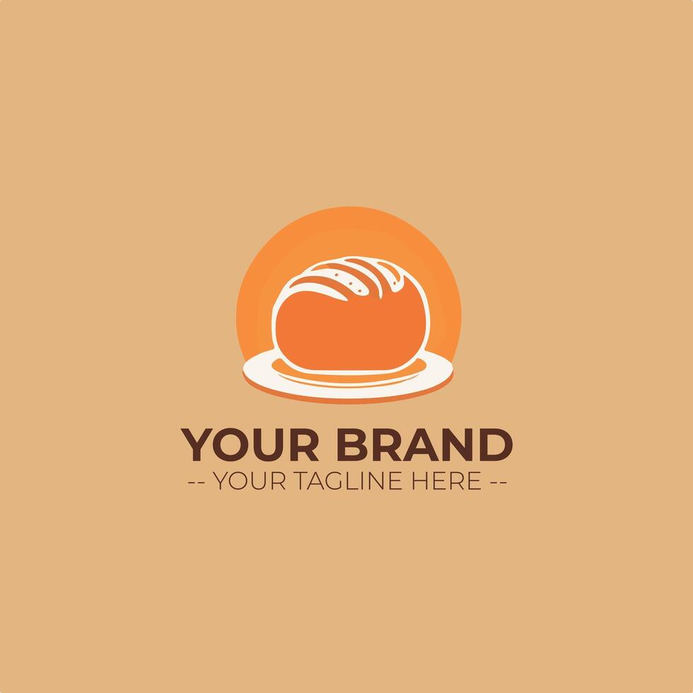 Bakery Store Minimalist Logo Concept vector