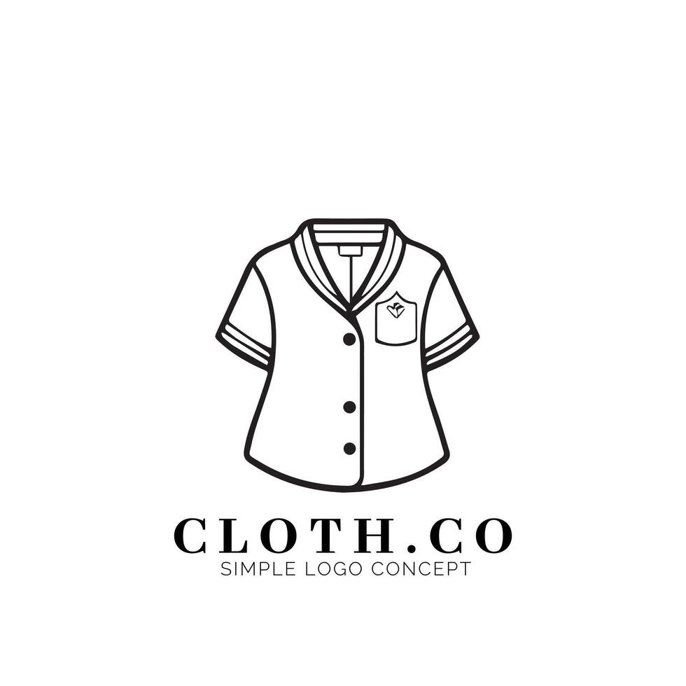 Cloth Brand Minimalist Logo Concept vector
