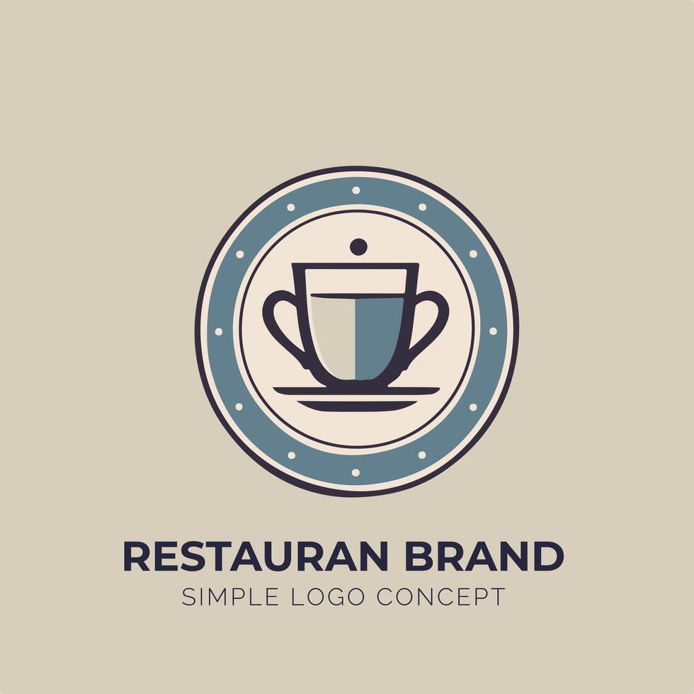 Restaurant Brand Minimalist Logo Concept vector