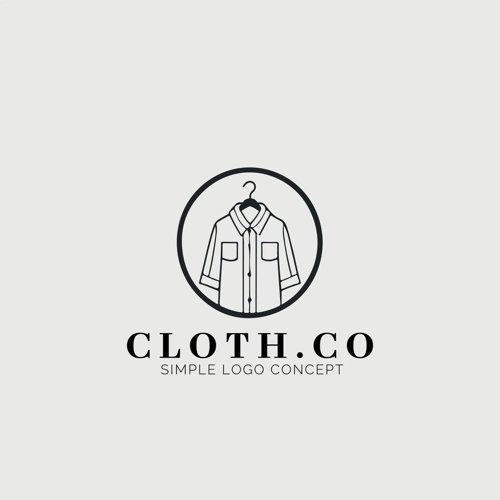 Cloth Brand Minimalist Logo Concept vector