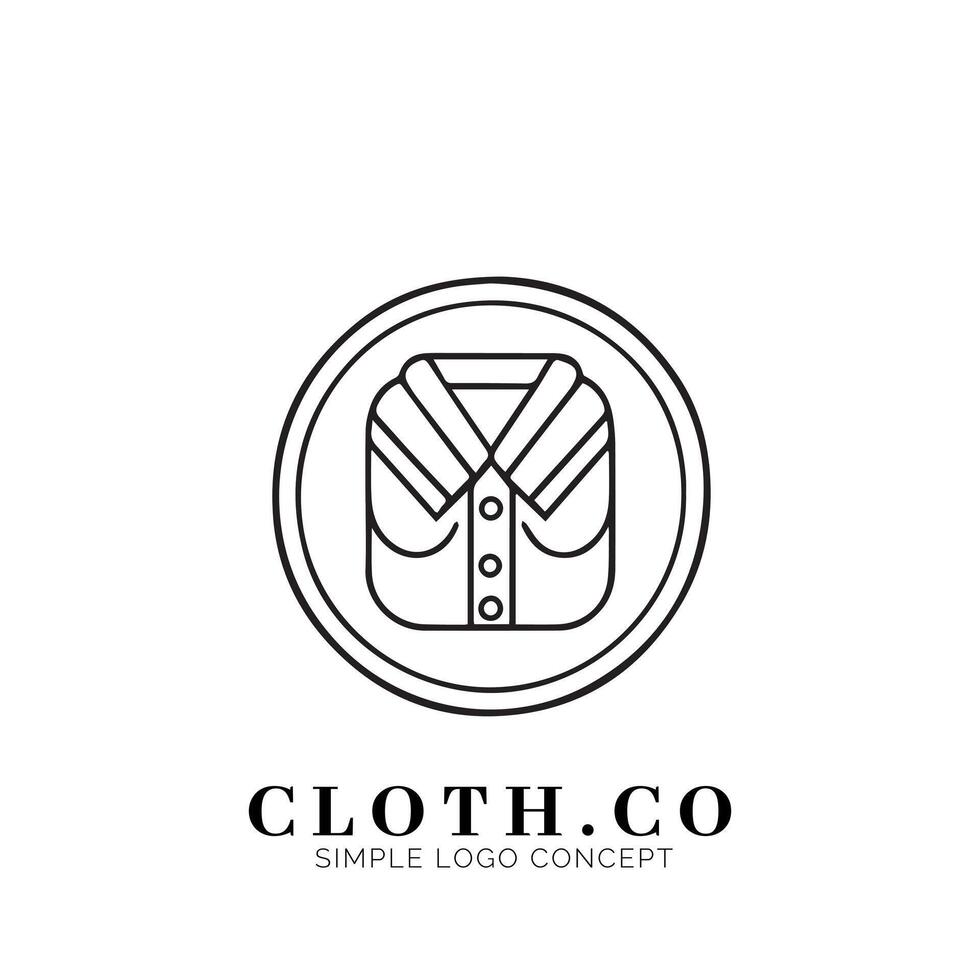 Cloth Brand Minimalist Logo Concept vector