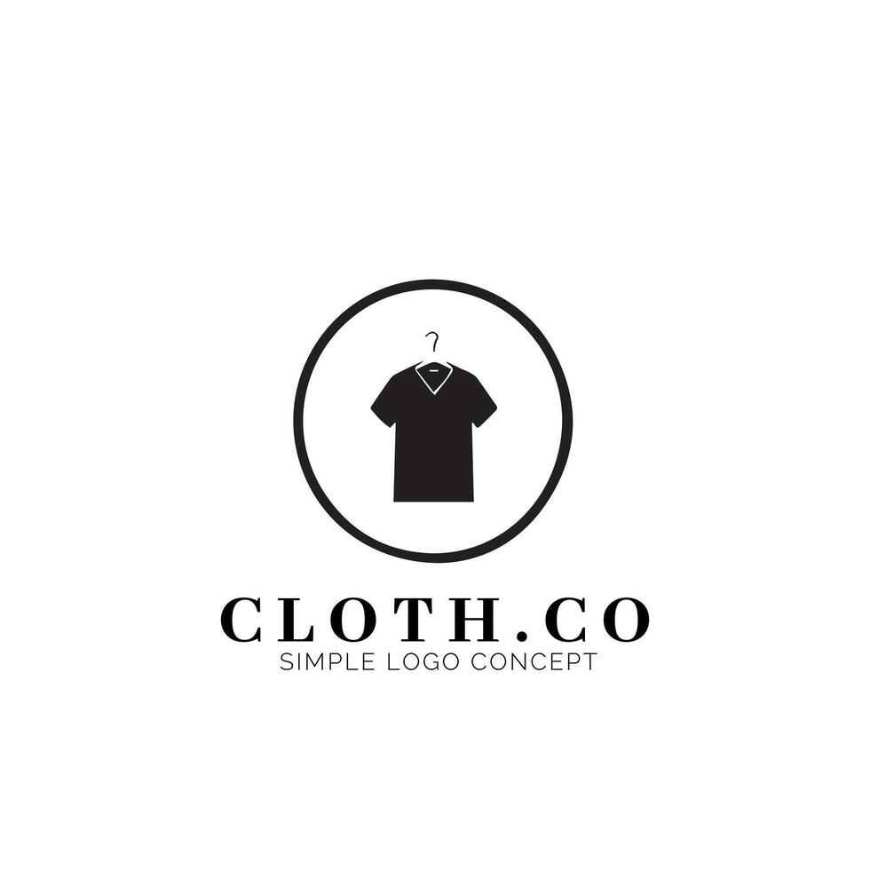 Cloth Brand Minimalist Logo Concept vector