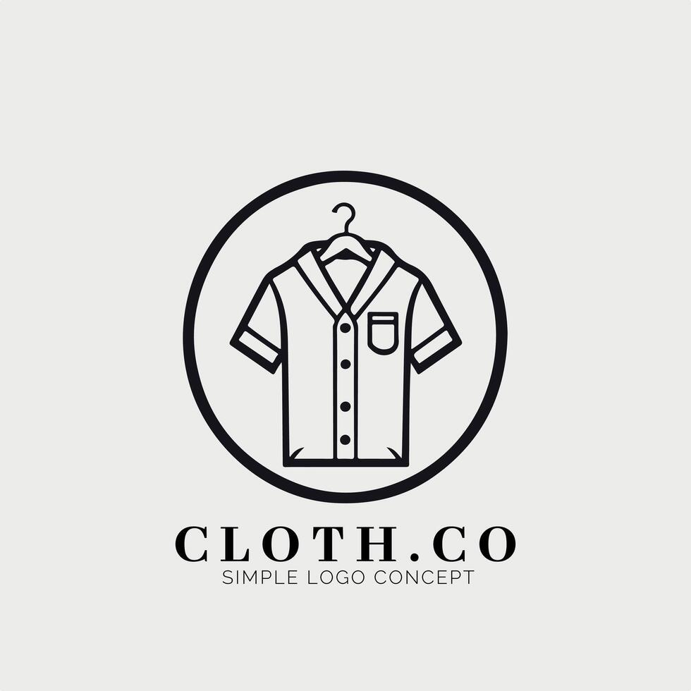 Cloth Brand Minimalist Logo Concept vector