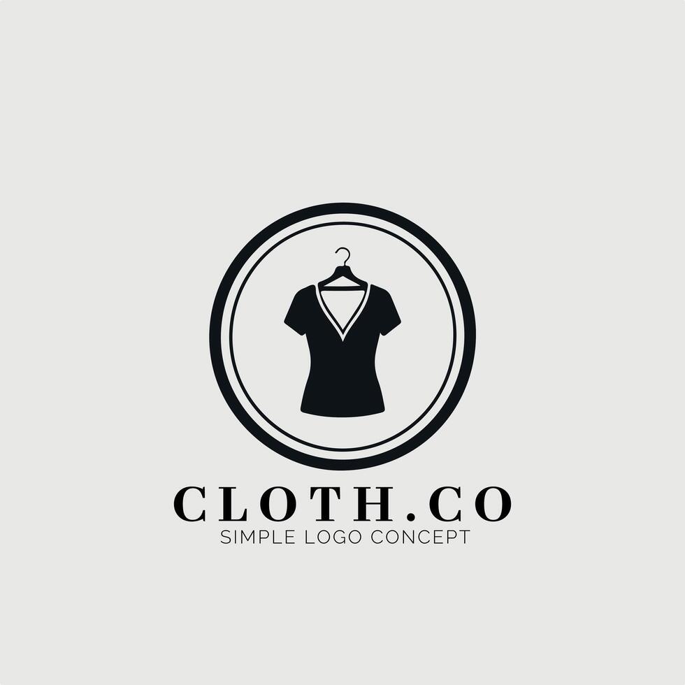 Cloth Brand Minimalist Logo Concept vector