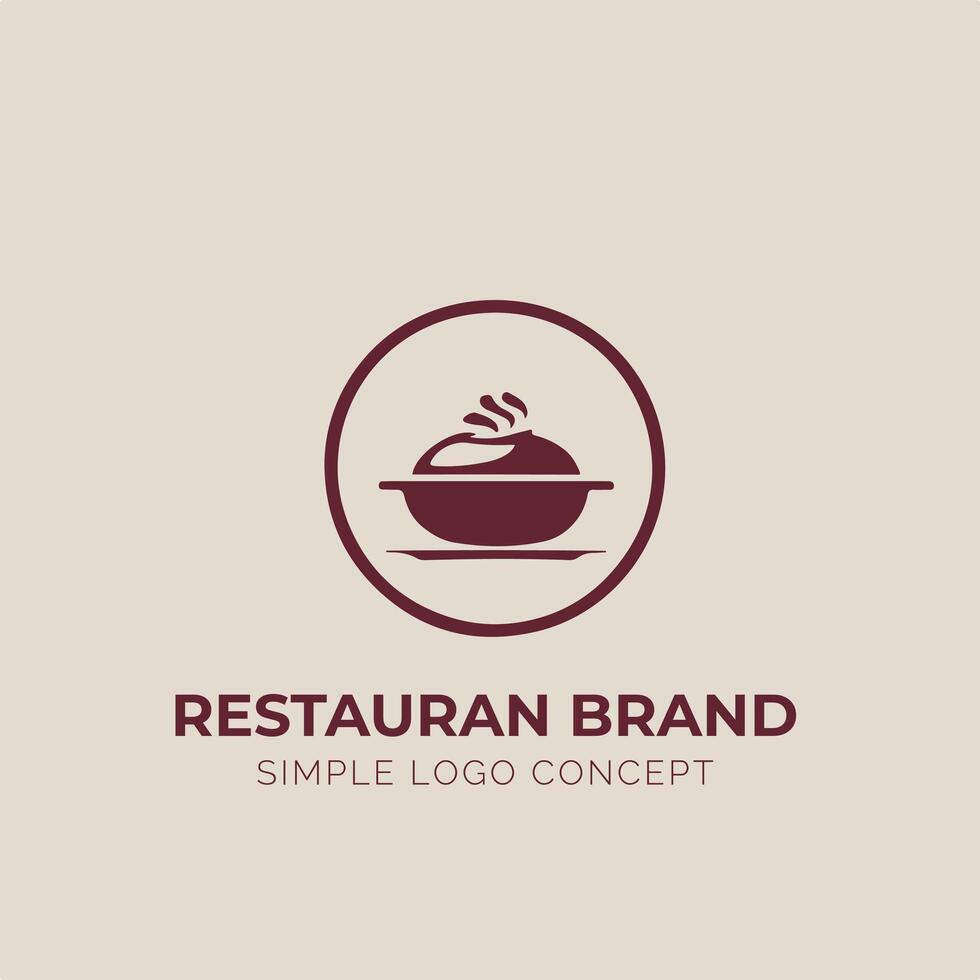 Restaurant Brand Minimalist Logo Concept vector